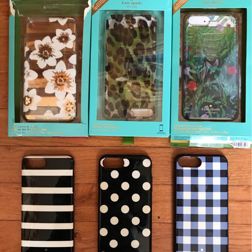 Kate Spade Black & White Patterned iPhone Case Set